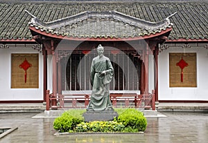Statue of a Chinese tea plantation founder