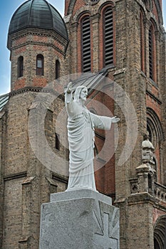 The statue of the Christ in Jeondong Catholic Church, Jeonju city, South Korea