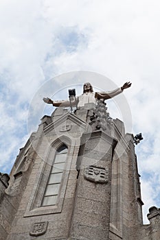 Statue of Christ on Mount Tibidabo, Barcelona