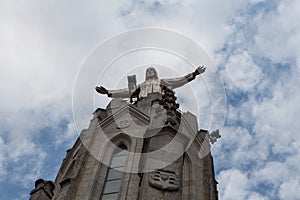 Statue of Christ on Mount Tibidabo, Barcelona