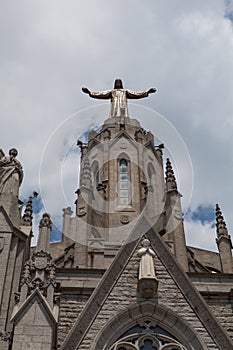 Statue of Christ on Mount Tibidabo, Barcelona