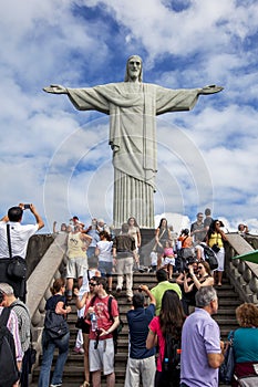 The statue of Christ the Redeemer in Rio de Janeiro in Brazil.