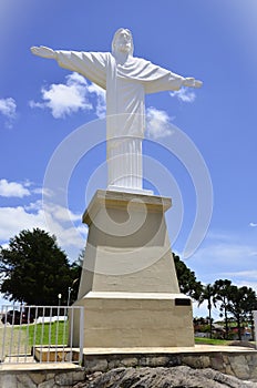 The statue of Christ the Redeemer at the viewpoint in Andrelândia
