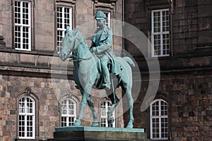 statue of Christian IX near Christiansborg Palace, Copenhagen, Denmark