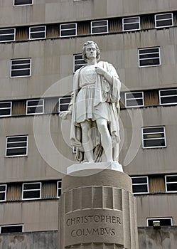 Statue of Christopher Columbus, at Cadman Plaza, Brooklyn, NY, USA photo