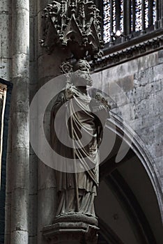 A statue in the church of colognes cathedral