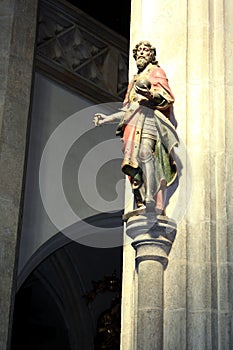 The statue in the church of St. Jakub