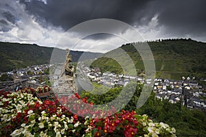 The statue at the Cochem Castle