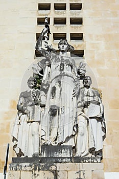 Statue in Coimbra University photo