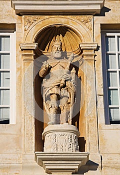 Statue at Coimbra University, Portugal photo