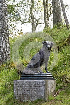 Statue of collie dog Noble Balmoral Scotland