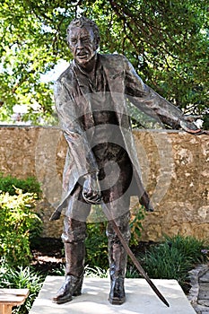 Statue, Colonel Travis,  Alamo,  San Antonio, TX. photo