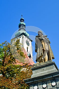 Statue of commander Jan Zizka. Tabor