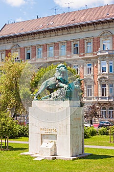 Statue commemorating the siege of Przemysl, Budapest, Hungary