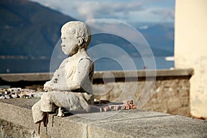 Statue on Como Lake, Italy
