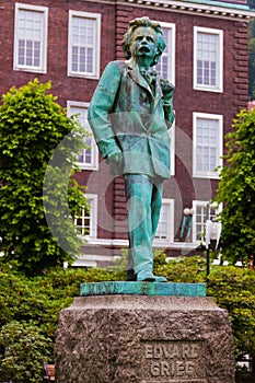 Statue of composer Edvard Grieg - Bergen Norway