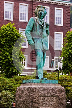 Statue of composer Edvard Grieg - Bergen Norway photo
