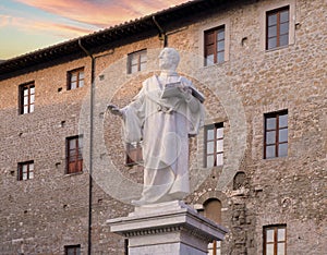 The statue of composer Giovanni Pierluigi da Palestrina