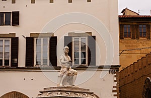 Statue of Conquistador in Tuscany