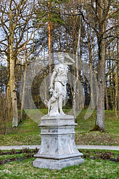 Statue of a copy of sculpture