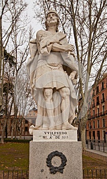 Statue of count Wilfred the Hairy (circa 1753). Madrid, Spain