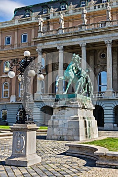 Statue of the Csikos (hungarian horse wrangler)