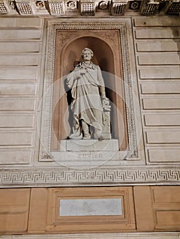 Statue of cuvier at the royal acadamey of arts London England