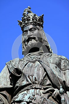 Statue of the Czech King Charles IV. in Prague