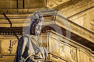 Statue of the Czech King Charles IV. in Prague, Czech Republic