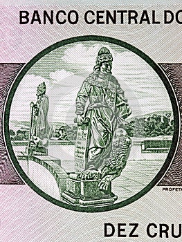 Statue of Daniel the Prophet from old Brazilian money