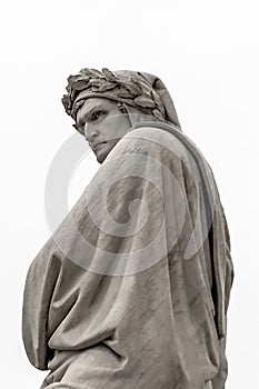 Dante Alighieri monument in Piazza S. Croce, Florence, Tuscany, Italy photo