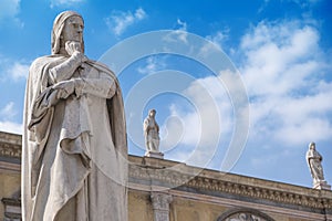 Statue of Dante Alighieri, piazza dei Signori, Verona
