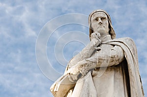 Statue of Dante Alighieri, piazza dei Signori, Verona, Italy