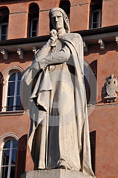 Statue of Dante Alighieri at Piazza dei Signori in Verona Veneto