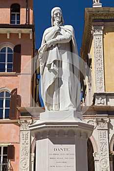 Statue of Dante Alighieri in Verona