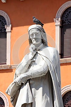 Statue of Dante Alighieri in Verona