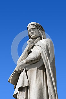 Statue of Dante in Verona - Italy