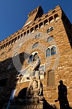 Statue David Michelangelo, Palazzo Vecchio, Florence, Italy