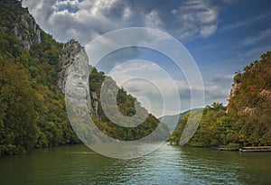 The statue of Decebalus, Orsova, Romania.