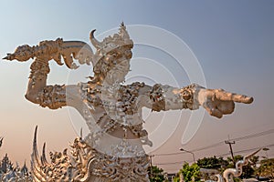 Statue of demon in Asian mythology
