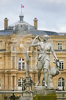 Statue of Diana in the Jardin du Luxembourg, Paris, France photo
