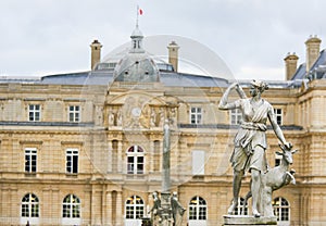 Statue of Diana in the Jardin du Luxembourg, Paris, France photo