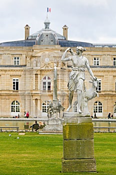 Statue of Diana in the Jardin du Luxembourg, Paris, France photo