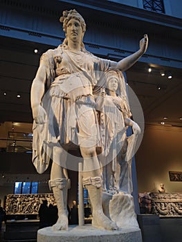 Statue of Dionysos leaning on a female figure (Hope Dionysos) at Metropolitan Museum of Art.