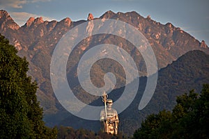 A statue of Dizang Pusa in mount Jiuhua, Anhui province, China