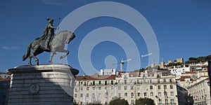 Statue of Dom Joao I in Lisbon, Portugal