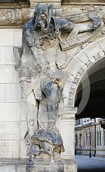 Statue at Dresden Georgentor photo