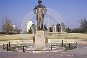 Statue of Dwight D. Eisenhower in hometown of Abilene Kansas photo