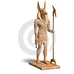 Statue of egyptian god anubis