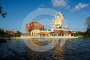 Statue of eighteen arms Buddha. Part of temple